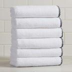 Great Bay Home Black/White Hand Towel Set by GreatBayHome