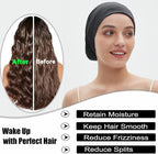 Sleep Cap Bonnet for Sleeping, Adjustable Cooling Ice Silk Lined Hair Bonnets - Image 4