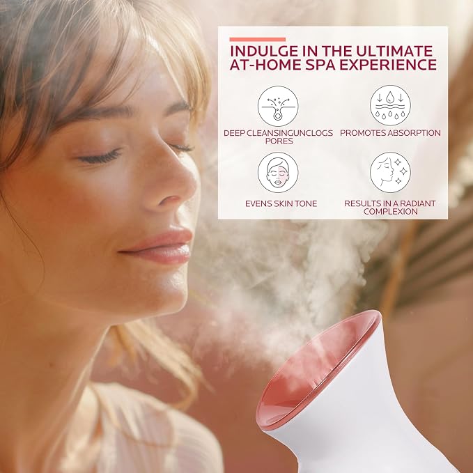 Colorfarm Facial Steamer Nano Ionic: Face Steamer Home Spa Kit Deep Cleaning - Image 6