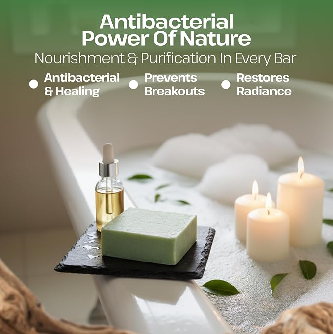 Dr.Ancient Tea Tree Soap Bar, Organic Soap Bars Handcrafted the Traditional Way - Image 8