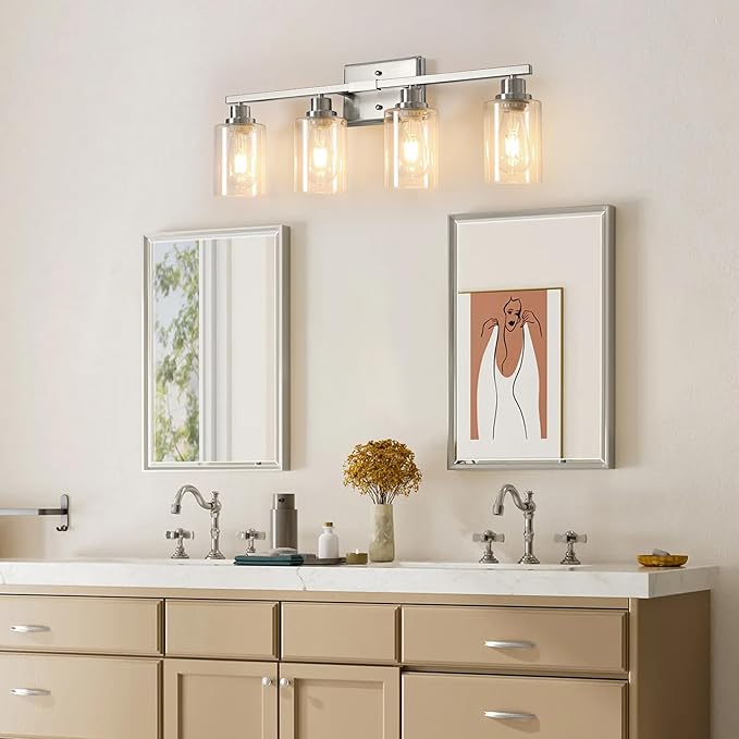 Ascher Bathroom Light Fixtures, 4-Light Vanity Lights - Image 2