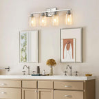 Ascher Bathroom Light Fixtures, 4-Light Vanity Lights - Image 2