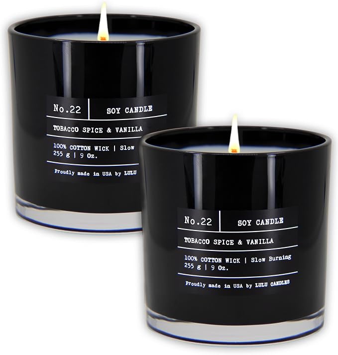 Lulu Candles | Tobacco, Spice & Vanilla | Luxury Scented Soy Jar Candle | Hand by LULUCANDLES