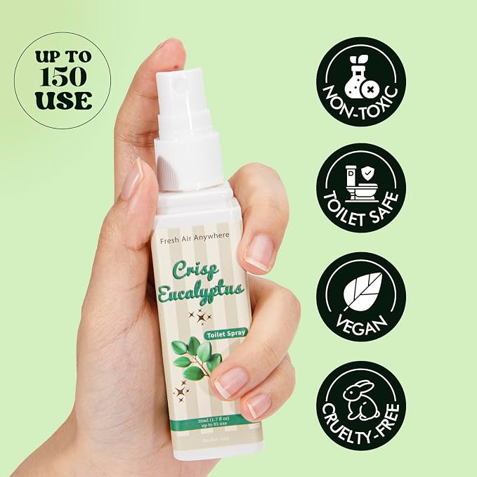Toilet Spray, Eucalyptus & Lavender, 3 Pack 1.7 fl oz each, Bathroom Odor - Image 4