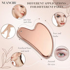Nuanchu Stainless Steel Gua Sha Facial Tool, Metal Gua Sha - Image 4