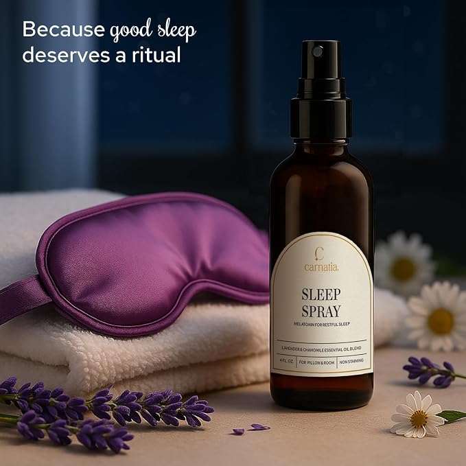 Carnatia Sleep Spray with Melatonin – Lavender & Chamomile Pillow Mist | - Image 6