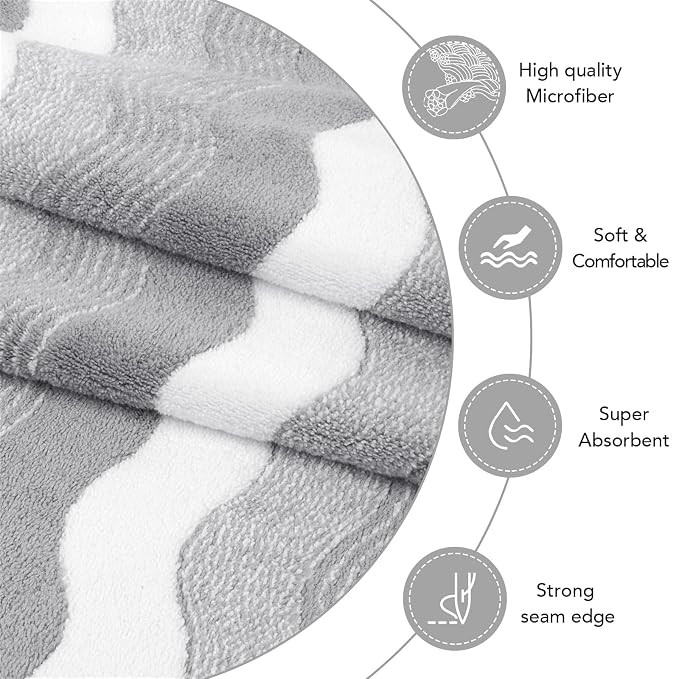 SUNLAND Microfiber Hair Towels Anti Frizz Hair Drying Towel Super Absorbent - Image 3