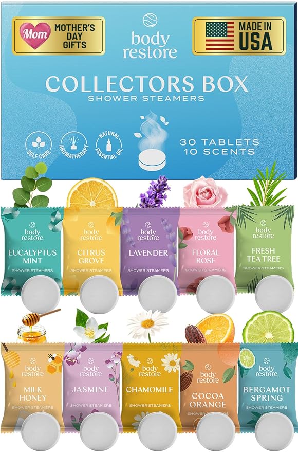Body Restore Shower Steamers Aromatherapy 30 Pack – Mothers Day Gifts by BodyRestore