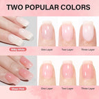 AILLSA Almond Nail Kit with U V Lamp 240pcs Short Gel Nail Tips and Glue Gel - Image 8