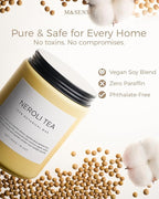 M&SENSE Neroli Tea Scented Candle, 19.4oz 110 Hours Long Lasting Burn 2 Wick - Image 5