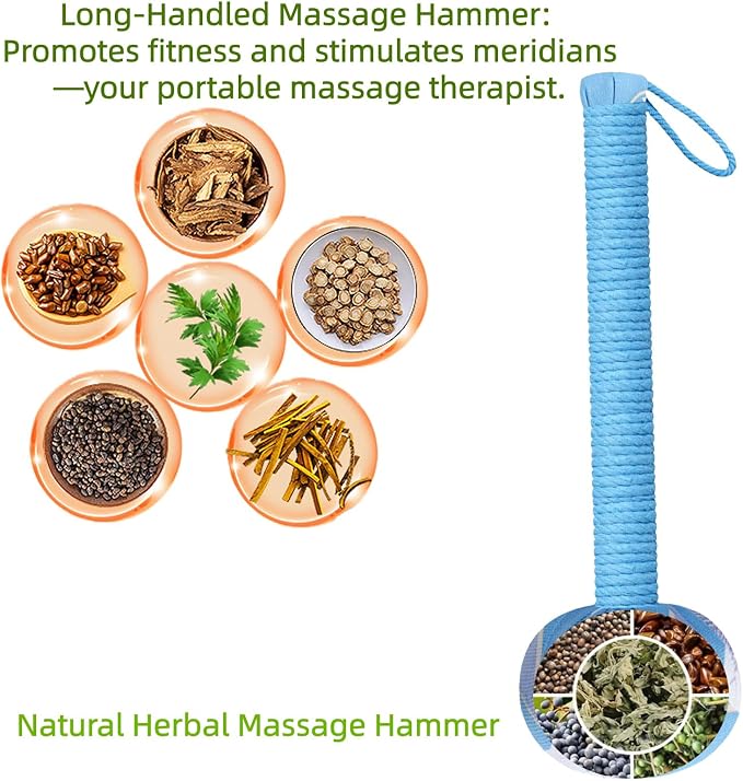 Mugwort Massage Hammer, Massage Tools，Finger Massager. Back, Shoulder & Body - Image 2
