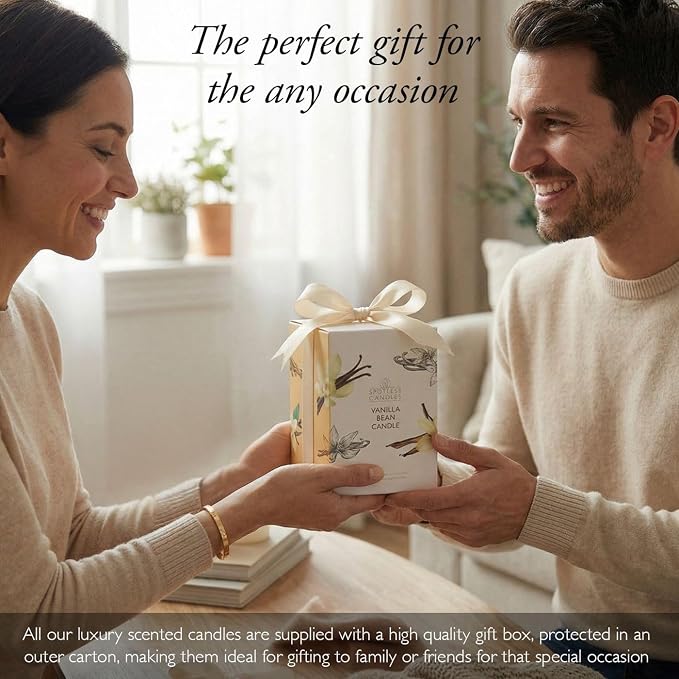 Candle Vanilla Bean 22oz with Wooden Wick in a Presentation Gift Box & - Image 8