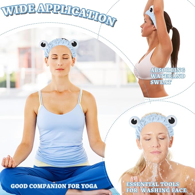 Jowmoy Blue color Frog Eye Elastic Headband - Image 5