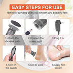 PowerPro Electric Foot Callus Remover, 36W Professional 1200rpm Adjustable - Image 6