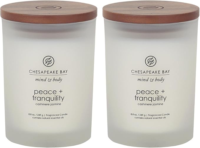 Chesapeake Bay Candle Peace + Tranquility Scented Candles Medium Size 2-Pack by ChesapeakeBayFragrance
