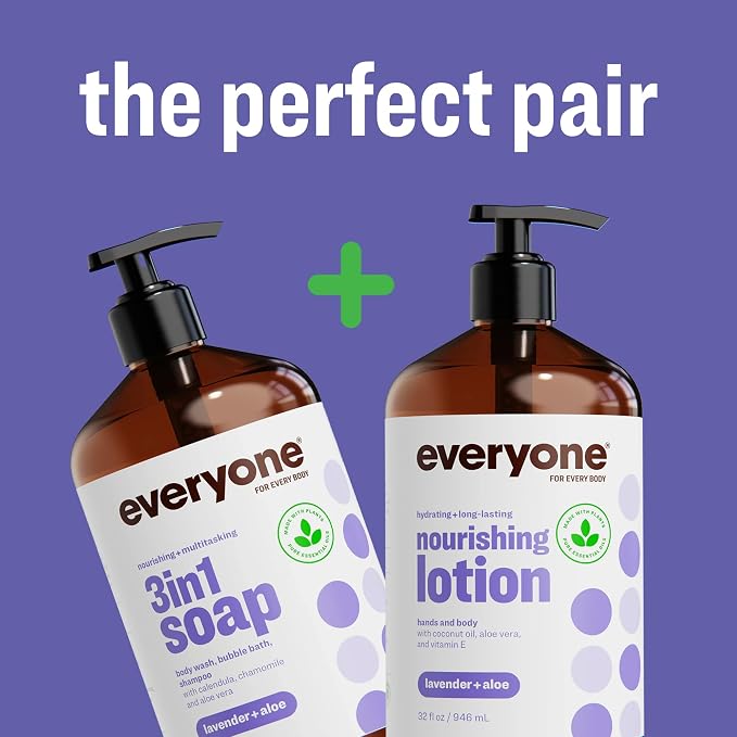 Everyone 3-in-1 Soap, Body Wash, Bubble Bath, 32 Ounce, Lavender and Aloe - Image 6