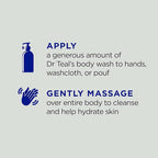 Dr Teal's Body Wash with Pure Epsom Salt, Cannabis Sativa Hemp Seed Oil - Image 3