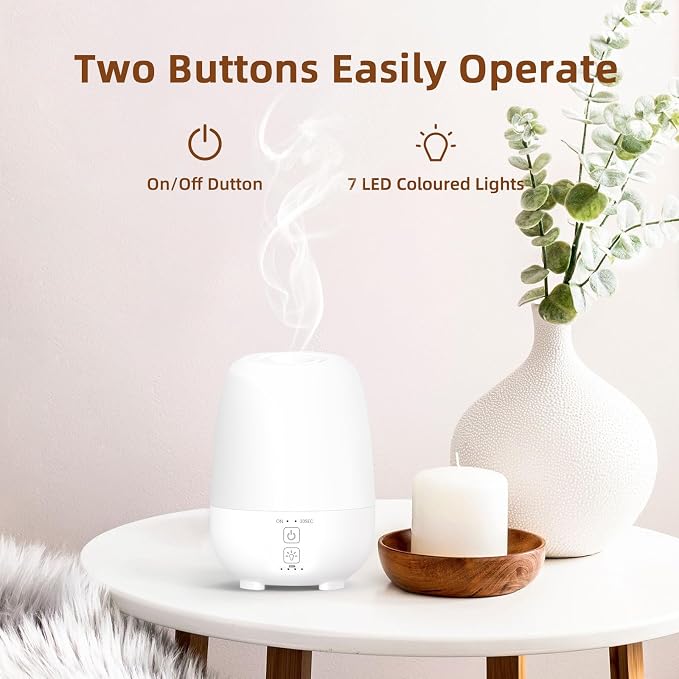 SEEDSEEL 150ML Rechargeable Battery Operated Essential Oil Diffuser, 7-Hour - Image 5
