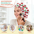 Shower Cap Reusable Double Layer Adjustable Elastic Waterproof EVA Hair Bath - Image 6