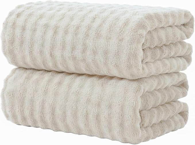 KBY Bath Towels Set of 2, Extra Large Bath Sheets 40X80 Inches, Quick Dry by KBYHome