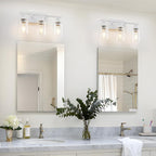 3 Light White Bathroom Light Fixtures Vanity Light Over Mirror Modern Wall - Image 6