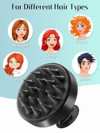HEETA Scalp Massager Hair Growth, Soft Silicone Scalp Scrubber Shampoo Brush - Image 6
