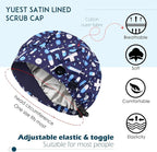 2 Pack Satin Lined Bouffant Scrub Caps - Image 2