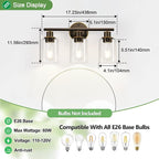 Zarbitta 3-Light Bathroom Light Fixtures, Modern Vanity Light - Image 8