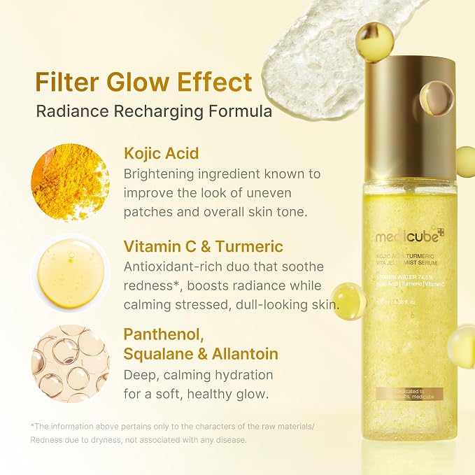 medicube Jelly Mist Serum with Kojic Acid Turmeric | 2-in-1 Daily Facial Spray - Image 3