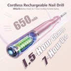 TUOBEO Cordless Nail Drill Electric Rechargeable File Kit, Professional Efile - Image 2