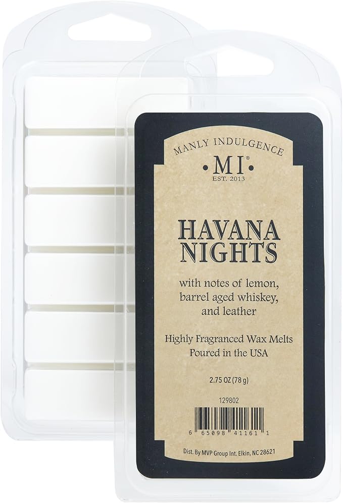 Manly Indulgence Havana Nights Scented Wax Melts, Wax Melt Warmer Cubes - Image 3