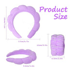 Beleki Spa Headband for Washing and Wristband Set Sponge Headband Women Face - Image 2