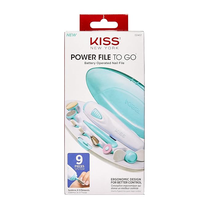 KISS Power File to Go Battery Powered Mani/Pedi Tool Professional Nail Care - Image 6
