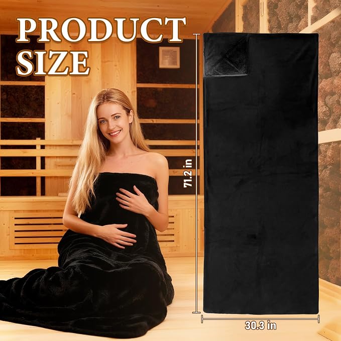 JZHLLA 70" x 30" Sauna Blanket Insert Towel, Reusable - Image 2