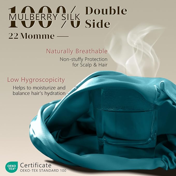 ZIMASILK 100% 22 Momme Mulberry Silk Bonnet - Image 2