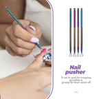 Beavorty Nail Cuticle Pusher 4pcs Stainless Steel Cuticle Peeler Triangle - Image 4