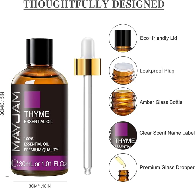 MAYJAM Thyme Essential Oil 30ML, Pure Essential Oils - Image 6