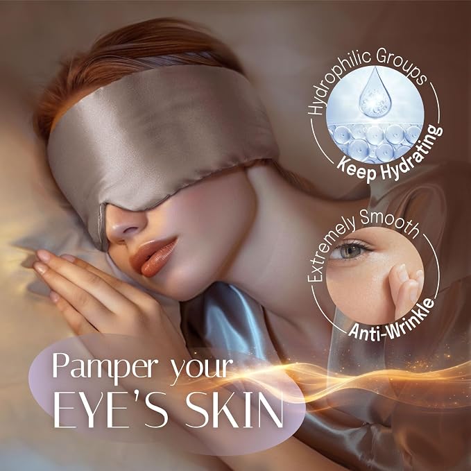 Silk Sleep Mask Soft Pressureless: 100% Mulberry Silk - Image 3