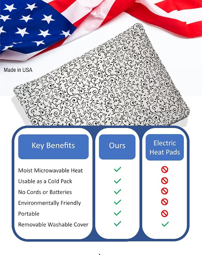 Microwavable Corn Filled Heating Pad and Cold Pack/Washable 100% Cotton Cover - Image 6