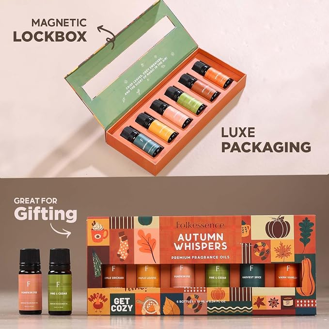 Folkulture Autumn Essential Oils Set | 6 Cozy Fragrance Oils - Image 7
