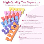 Toe Separators Set 24pcs Colorful Heart Sponge Toe Spacers Soft Foam Toe Finger - Image 3