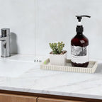 Silicone Bathroom Tray Small Vanity Organizer Rectangle Sink Caddy Sponge - Image 2