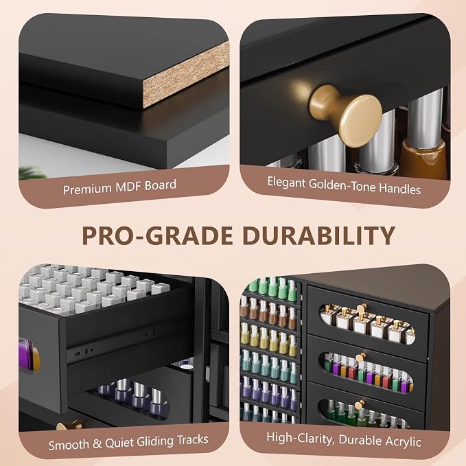 OmySalon Nail Polish Organizer Cabinet - Image 6