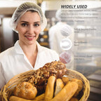 Wecolor 100 Pack 21" Disposable Nonwoven Bouffant Caps Hair Net - Image 5