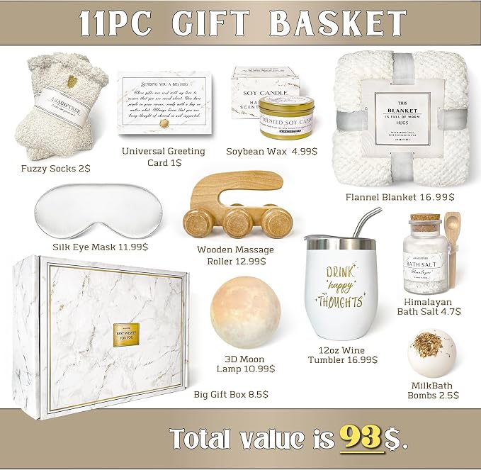 AHAGIFTREE Gift Baskets for Women, Get Well Soon After Surgery, Think of You - Image 2