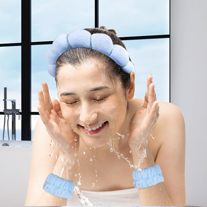 Beleki Spa Headband for Washing Face, Sponge Makeup Skincare Headband & - Image 3
