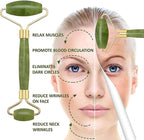 Premium Jade Roller with Gua Sha Set, Natural Green Jade Stone, Face Massage - Image 7