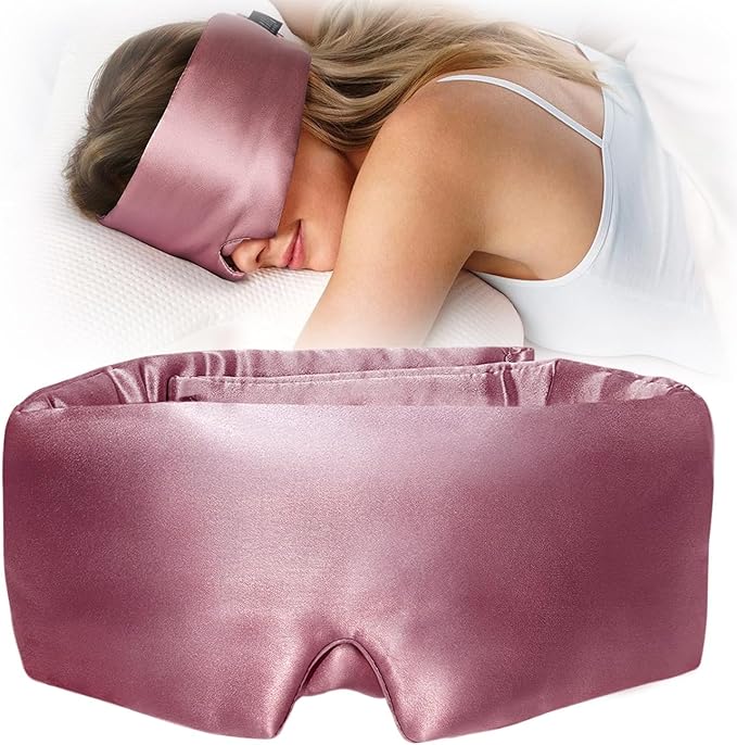 YFONG 100% Mulberry Silk Sleep Mask, Total Blackout Silk Eye Mask by YFONG