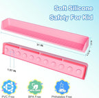 Splash Guard for Bathtub Kids, Silicone Bath Splash Guard Play Shelf, Tub Water - Image 3