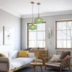 KCO Lighting Modern Gold Globe Pendant Light Black Green Glass Bathroom Fixture - Image 5